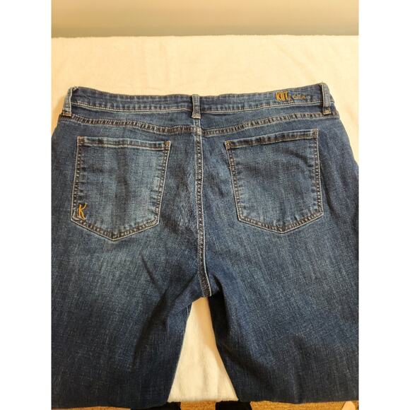 Kut From The Kloth Jeans Womens 16 Blue Straight Katy Boyfriend Whiskers - Picture 6 of 12
